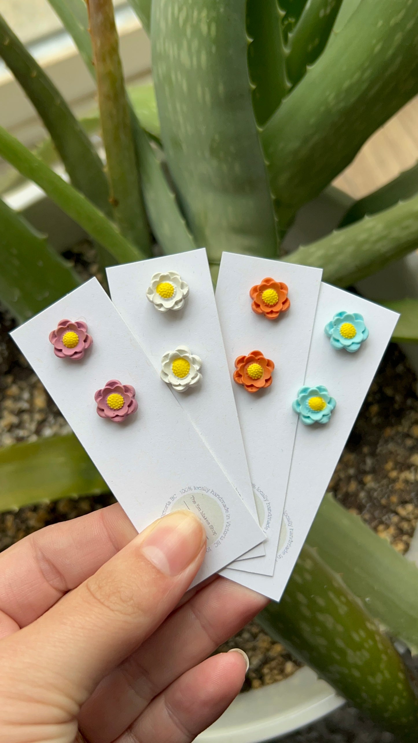 Tiny flower studs
