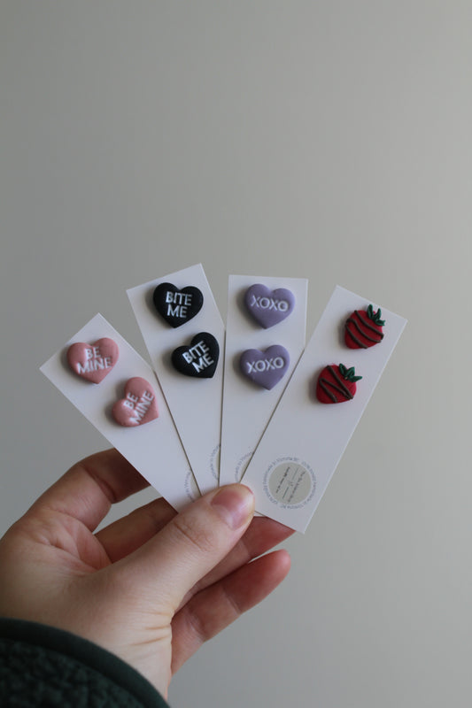 Conversation heart studs