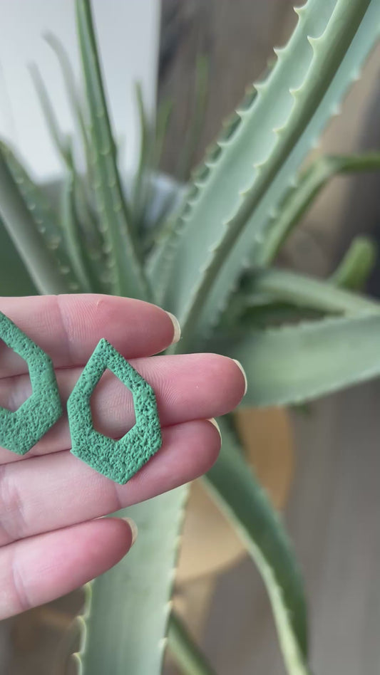 Green tear drops - no hoops